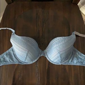 blue lace bra